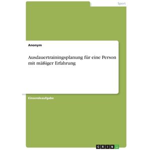 Ausdauertrainingsplanung für eine Person mit mäßiger Erfahrung
