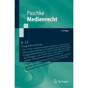 Marian Paschke - Medienrecht (Springer-Lehrbuch) (German Edition)