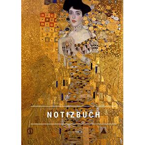 Notizbuch A5 - Notizbuch klein A5 Blanko - Notizheft 44 Seiten 90g/m² - Softcover Gustav Klimt Adele Bloch-Bauer I - FSC Papier: Notebook A5 Blanko weißes Papier