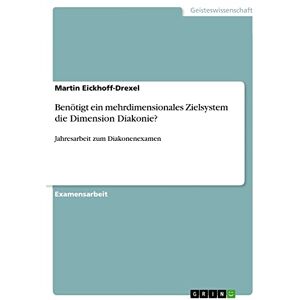 Martin Eickhoff-Drexel - Benötigt ein mehrdimensionales Zielsystem die Dimension Diakonie?: Jahresarbeit zum Diakonenexamen