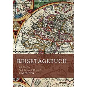 Reisetagebuch A5 - Reisetagebuch zum Selberschreiben - A5 blanko - 100 Seiten 90g/m² - Soft Cover - Motiv Weltkarte - FSC Papier: Reisebuch - Adventure Book für ... Notizbuch / Notebook / Journey Book A5 blanko