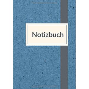 Notizbuch A5 - Notizbuch A5 liniert - 100 Seiten 90g/m² - Soft Cover blau meliert - FSC Papier: Notebook A5 liniert weißes Papier