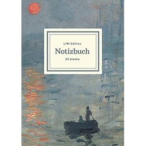 Notizbuch A5 - Notizbuch schön gestaltet mit Leseband - A5 Hardcover blanko - 100 Seiten 90g/m² - Motiv Impression, Sonnenaufgang, Monet - FSC Papier: Notebook A5 ... Soleil levant - Impression, Sunrise