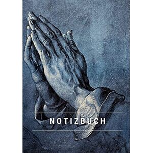 Notizbuch A5 - Notizbuch klein A5 Blanko - Notizheft 44 Seiten 90g/m² - Softcover Albrecht Dürer Betende Hände - FSC Papier: Notebook A5 Blanko weißes Papier