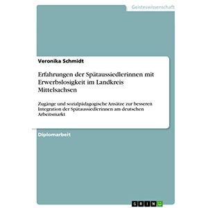 Veronika Schmidt - Erfahrungen der Spätaussiedlerinnen mit Erwerbslosigkeit im Landkreis Mittelsachsen: Zugänge und sozialpädagogische Ansätze zur besseren Integration der Spätaussiedlerinnen am deutschen Arbeitsmarkt