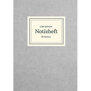 Notizbuch A5 - Dünnes Notizheft A5 liniert - Notizbuch 30 Seiten 90g/m² - Softcover grau - FSC Papier: Notebook A5 liniert - weißes Papier