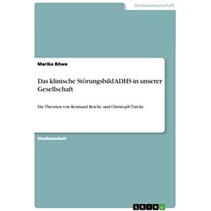 Marika Böwe - Das klinische Störungsbild ADHS in unserer Gesellschaft: Die Theorien von Reimund Reiche und Christoph Türcke