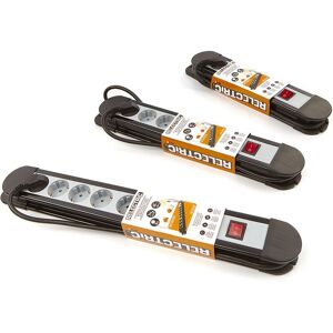 Relectric Mehrfachsteckdose 8 Stück mit 1,5 Meter Kabel 3 x 1,5 mm