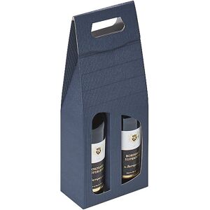 ratioform Flaschen-Geschenkträger mit Tragegriff, Innen-LxBxH 180 x 90 x 365 mm, blau, ab 40 Stk