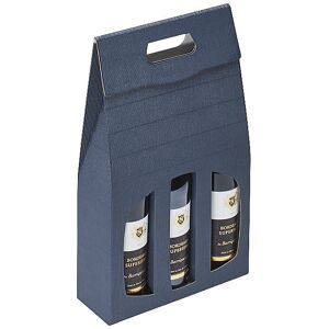 ratioform Flaschen-Geschenkträger mit Tragegriff, Innen-LxBxH 270 x 90 x 365 mm, blau, ab 8 Stk