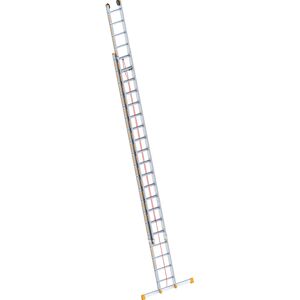 Layher Alu-Seilzugleiter, 2-teilig, ausziehbar, inkl. Traverse, 2 x 20 Sprossen