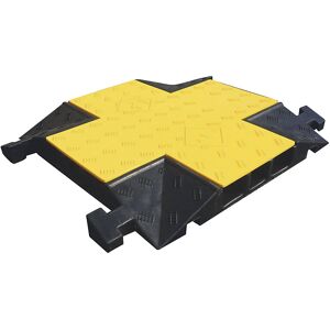 Kabelbrücke, Höhe 75 mm, Kreuzungselement, schwarz / gelb kaiserkraft