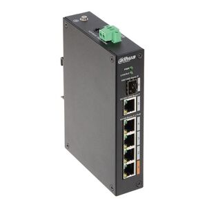 Dahua Pfs3106-4et-60 Industrial Switch 3 Ports Poe + 1 Port Hi-Poe + 1 Port Sfp + 1 Port Uplink Base-T 1000mbps Din Rail