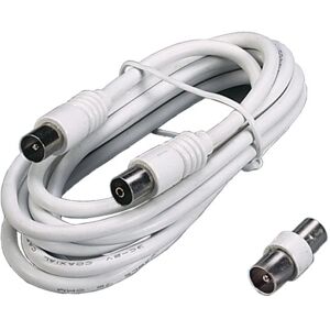 Fanton Linear Tv-Verlängerung 3 M Koaxialstecker Und Gerade Buchse Ø 9,5 Mm. Stecker/stecker-Adapter