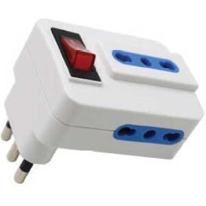 V-Tac Steckdosenadapter 3-Fach Buchsen 10/16a 2p+t Italienischer Standard Mit Ein/aus-Schalter - Sku 8831