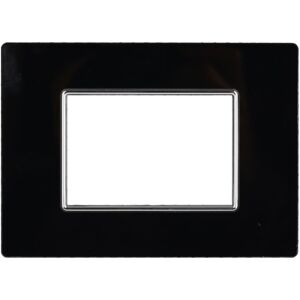 Ettroit An84302 3p Glasplatte Moon Series 3p Schwarze Farbe Kompatibel Mit Bticino Axolute