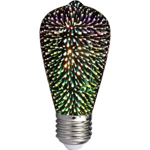 V-Tac Vt-2223 3w Led Lampe Bulb Smd St64 E27 Warmweiß 3000k 3d Lichteffekt Chromglas - Sku 2705