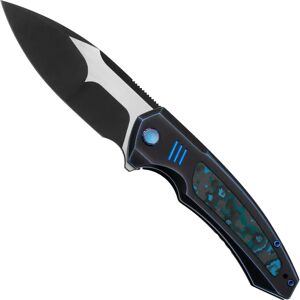 WE Knife Hyperactive WE23030-3 Blackwashed Satin Flat Vanax, Blue/Black Titanium Arctic Storm Fat Carbon Fiber, Taschenmesser