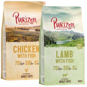 Probierpaket Purizon Adult 2 x 400 g - Lamm & Fisch / Huhn & Fisch