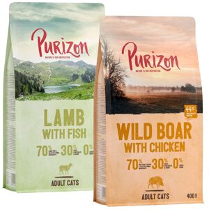 Probierpaket Purizon Adult 2 x 400 g - Lamm & Fisch / Wildschwein & Huhn