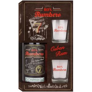 Ron Rumbero Rum 7 Jahre mit 2 Gläsern 38% Vol