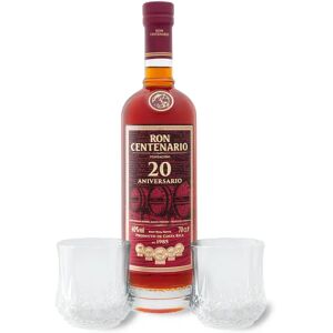 Ron Centenario Fundación Rum 20 Jahre + 2 Tumbler, 40% Vol