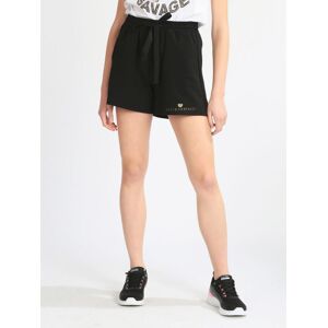 Baci & Abbracci Damen-Fleece-Bermudashorts Shorts Damen Schwarz Größe M