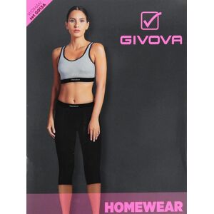 Givova Damen Sportanzug Top + 3/4 Leggings Hosen und Shorts Damen Grau Größe M