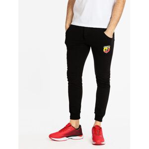 Abarth Herren-Sporthose mit Logo Jogginghose aus Fleece Herren Schwarz Größe S