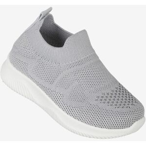 Sport Gestrickte Slip-On-Sneaker für Mädchen Ohne Schnürsenkel Mädchen Grau Größe 25