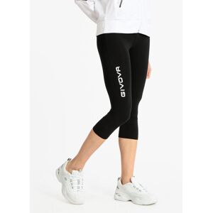 Givova Damen 3/4 Sportleggings Leggings Damen Schwarz Größe M