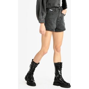 Solada Damen-Jeansshorts mit hoher Taille Shorts Damen Schwarz Größe XS