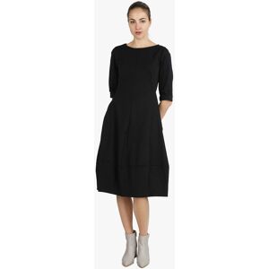 hdl milano Damenkleid mit 3/4 Ärmeln Elegante Kleider Damen Schwarz Größe Unica