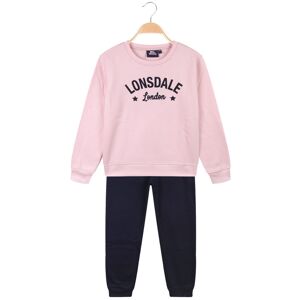 Lonsdale 2-teiliger Mädchen-Fleeceanzug Sweatshirts Mädchen Rosa Größe 04