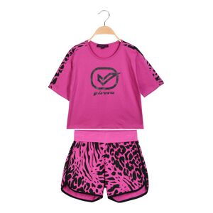 Givova 2-teiliges sportliches Glitzer-Outfit für Mädchen Sets 3-16 Jahre alt Mädchen Fuchsie Größe 12