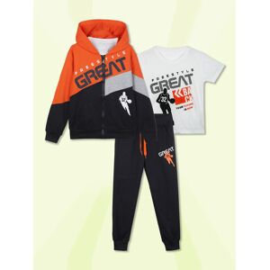 Street Porter 3-teiliger Anzug für Kinder Sets 3-16 Jahre alt Junge Orange Größe 06
