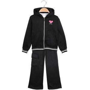 Sweet Junior 3-teiliger Sweatshirt-Trainingsanzug für Mädchen Sets 3-16 Jahre alt Mädchen Schwarz Größe 04