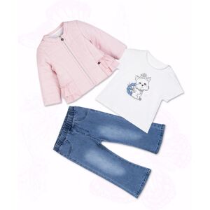 Pink Rabbit 3-teiliges Baby-Mädchen-Outfit mit Jacke Bekleidung Mädchen Rosa Größe 36M