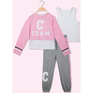 Lollitop 3-teiliges Sportset für Mädchen Sets 3-16 Jahre alt Mädchen Rosa Größe 08