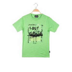 Be Board Kinder-T-Shirt aus Baumwolle mit Aufdruck Kurzarm T-Shirt Junge Grün Größe L
