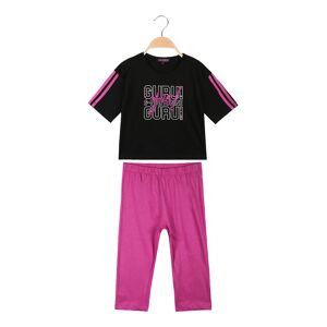 Guru Kurzes Outfit für Mädchen mit 3/4 Leggings Sets 3-16 Jahre alt Mädchen Schwarz Größe 05