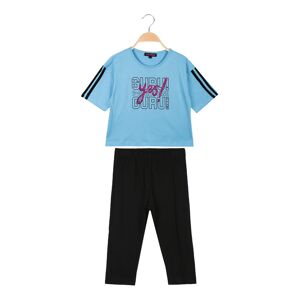 Guru Kurzes Outfit für Mädchen mit 3/4 Leggings Sets 3-16 Jahre alt Mädchen Blau Größe 07
