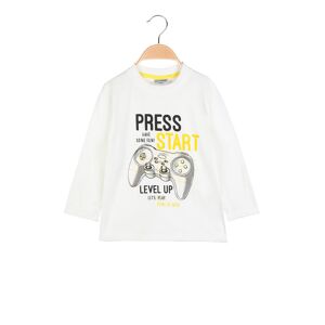 Re Panda Langarm-T-Shirt für Kinder mit Aufdruck Lange Ärmel T-Shirt Junge Gelb Größe 05