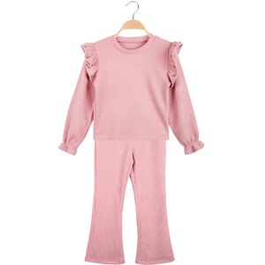 Solada Mädchen-Outfit mit Hemd und Schlaghose Sets 3-16 Jahre alt Mädchen Rosa Größe 14