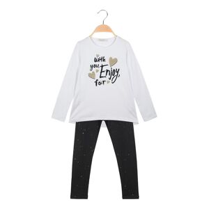 Hope Star Zweiteiliges T-Shirt + Leggings-Set für Mädchen Sets 3-16 Jahre alt Mädchen Weiß Größe 12