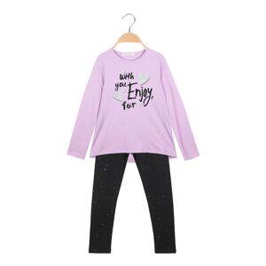 Hope Star Zweiteiliges T-Shirt + Leggings-Set für Mädchen Sets 3-16 Jahre alt Mädchen Violett Größe 10