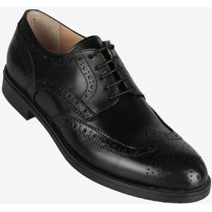 Made In Italy Lederbrogues für Herren Elegante Schnürer Herren Schwarz Größe 40