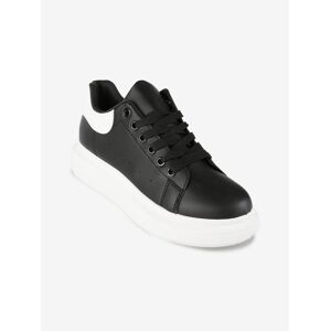 Fairy Damen-Sneaker mit Plateau Sneakers mit Keilabsatz Damen Schwarz Größe 40