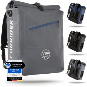 Forrider 3in1 Fahrradtasche Für Gepäckträger Mit Rucksack Wasserdicht 27l I - Sehr Gut Grey 32 x 18 x 24 cm