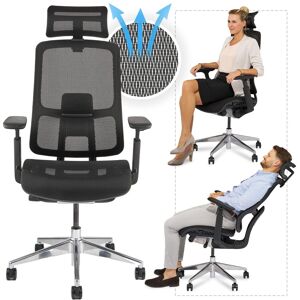 Valkenstol M6 Ergonomischer Bürostuhl 150 Kg [Grosse Menschen, Mesh-Sitz] - Sehr Gut Schwarz